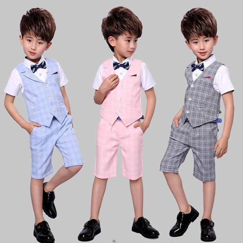 Six-1 boy dress boy presenter children performing suit kit kindergarten piano show model show