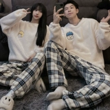 Мужская демисезонная флисовая коралловая бархатная зимняя фланелевая пижама для влюбленных, 2021 года