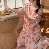 Осенний хлопковый банный халат, марлевое летнее японское кимоно, пижама, юбка