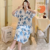 Хлопковый свежий банный халат, японская летняя пижама, короткий рукав, популярно в интернете, коллекция 2022