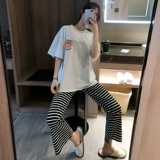 Хлопковая пижама Женская лето 女 Два набора лета 罴 矣 矣 矣 矣 矣 矣