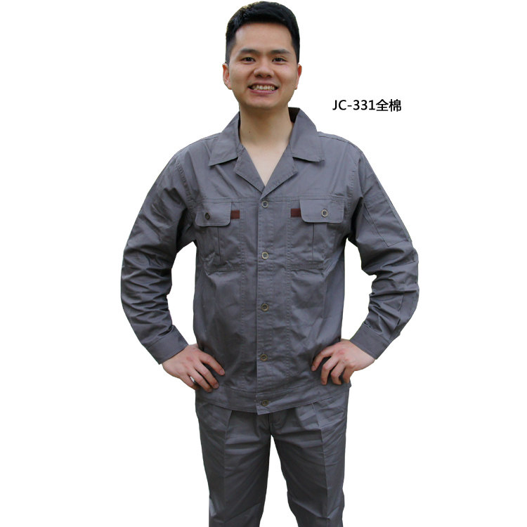 Spring Summer Thin Section Pure Cotton Long Sleeve Workwear Workshop Workwear Factory Anti-Seater Electrician Furnishing Labor Suit Suit