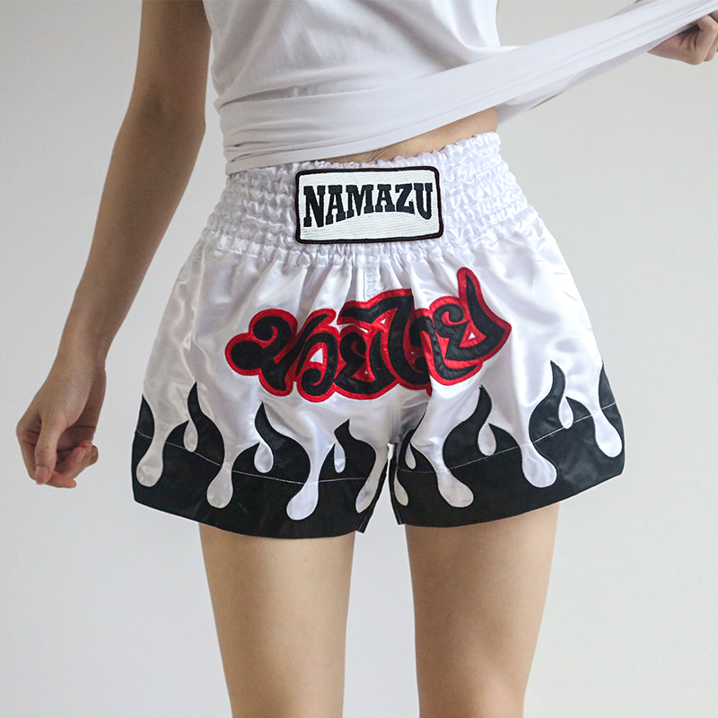 Tai Boxing Loose shorts mag bucket Pants Black Flame Free to Strike Training Martial Arts Sports Boxing Pants