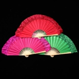 Фан -танец вентилятор двойной, насыщенный Rongchang Real Silk Children's Special Fan 8 -Inch маленький красный вентилятор Yunnan Flower Light Yangge Fan