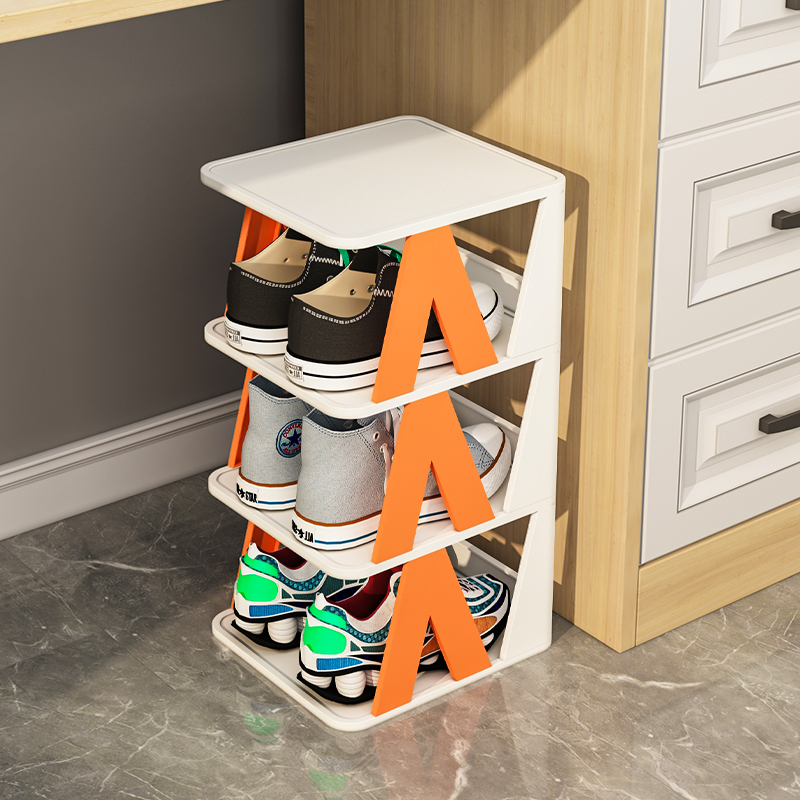 Simple shoe rack Subway Home doorway storage Divine Machine Mini office table Lower small and not occupying space folding shoe cabinet-Taobao