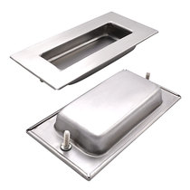 SK4-035 industrial stainless steel flat door handle embedded with concealed invisible concealed handle handle button to take hands