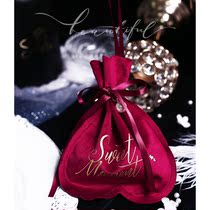 Sugar box wedding wedding candy box ins style personality wedding candy box creative Net red wedding candy box velvet bag