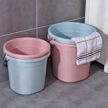 Plastic bucket bucket portable student dormitory laundry bucket large bucket household water storage bucket thick plastic bucket