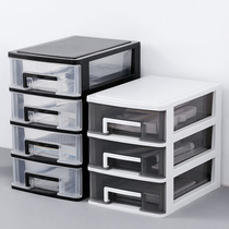 Drawer type transparent desktop storage box office student desk small storage cabinet stationery debris sorting storage box
