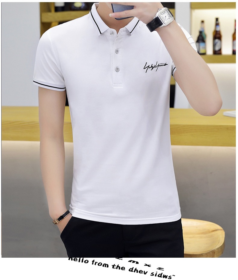 FLANDI2019 mùa hè mới cho nam áo polo ngắn tay nam cotton mỏng ve áo nửa cổ áo - Polo áo thun polo