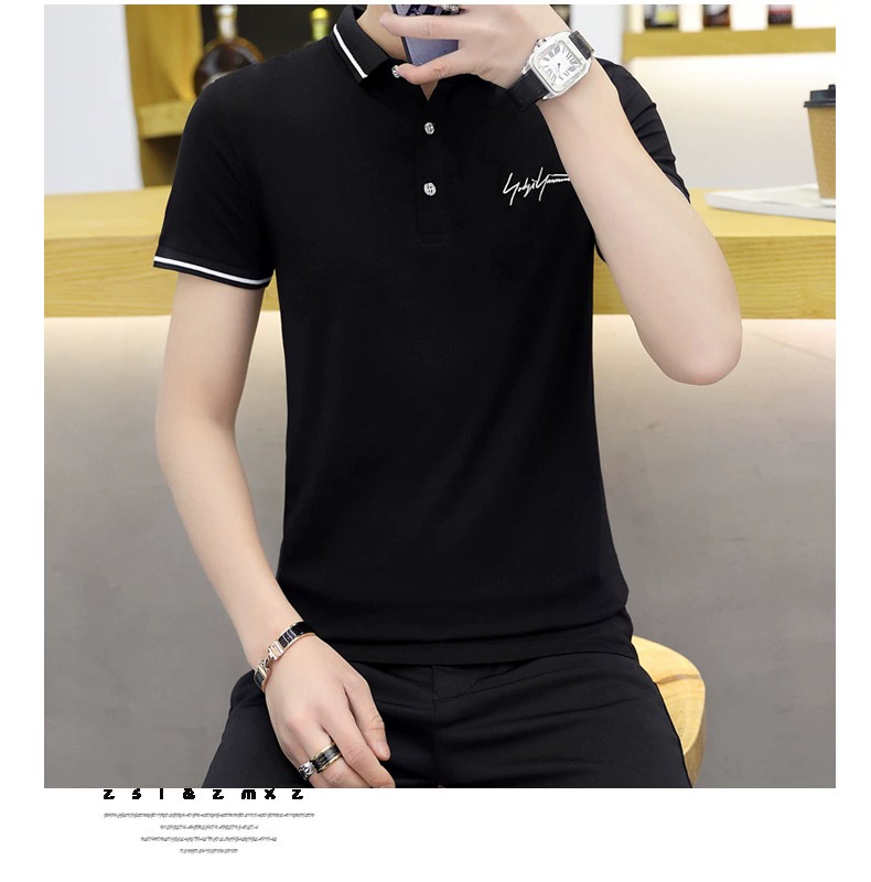 FLANDI2019 mùa hè mới cho nam áo polo ngắn tay nam cotton mỏng ve áo nửa cổ áo - Polo áo thun nam có cổ lacoste