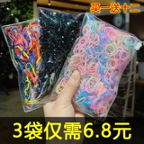 Безвредная детская черная одноразовая резинка для волос, аксессуар для волос, не повреждает волосы