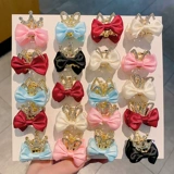 Милая трехмерная детская заколка для волос для принцессы с бантиком, аксессуар для волос, тиара, шпильки для волос