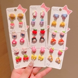 Детские мультяшные клипсы, милые серьги для принцессы, без проколов ушей