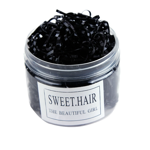 Безвредная детская черная одноразовая резинка для волос, аксессуар для волос, не повреждает волосы