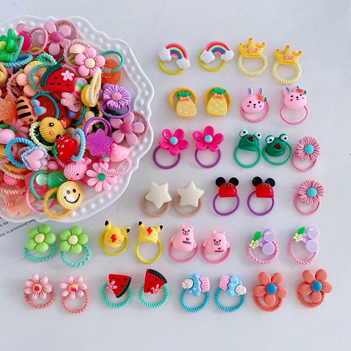 Милая детская безвредная эластичная резинка для волос, заколка для волос, не повреждает волосы