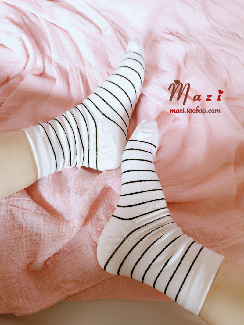 Nhật Bản dễ thương chấm cá tính trong vớ ống nữ vớ thủy triều Phiên bản Hàn Quốc của vớ gió đại học cotton xuân hè - Bít tất nữ vớ đẹp giá rẻ
