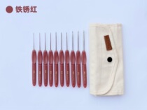 Lehook Chaoshan Hook Needle Anti Slip Handle Stainless Steel Hand Crochet Hook Needle Crochet Wool Thread Weave 10