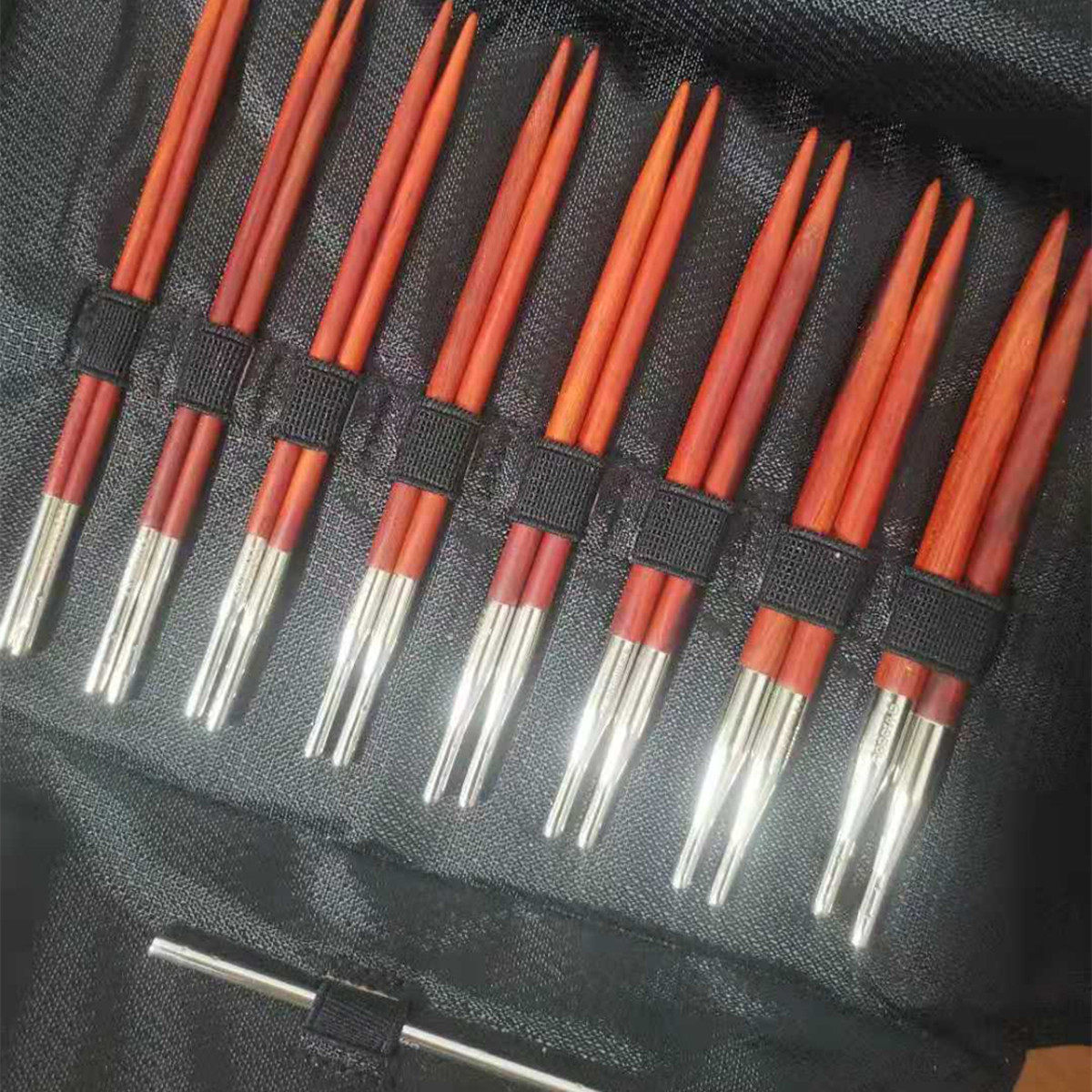 Tide hook brand mahogany detachable head ring needle sleeve needle ring needle stick needle set knitting tool sweater needle sandalwood