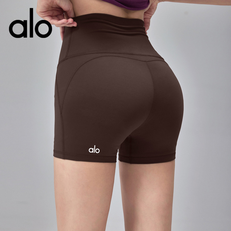 Aio Naked-Feel High-Waisted Yoga Shorts, Summer Quick-Drying Butt-Lifting Pilates Training Sports Shorts for Outerwear