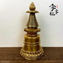 Shopkeeper Li Nepal Tantric Tibetan Pure Copper Kadam Pagoda Large 23cm Dharma Instrument The inside of the copper pagoda can be opened