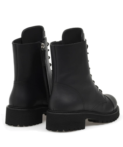 Giuseppe Zanotti Женские черные сапоги GZ Rider на резиновой подошве