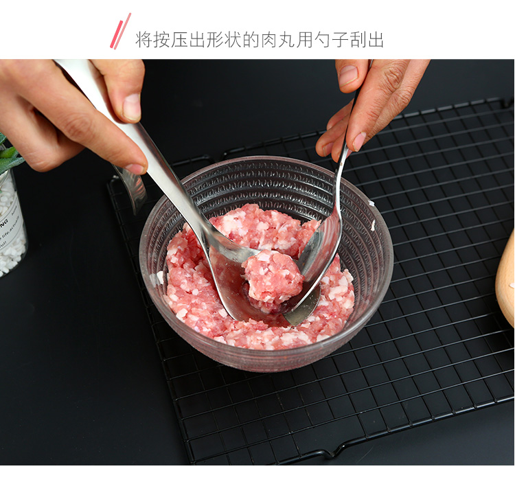 Hướng dẫn sử dụng Pelletizer nhà sản xuất vắt thịt viên tiện ích gia đình chiên khuôn tròn để làm thịt viên cá viên - Tự làm khuôn nướng khuôn bánh silicon