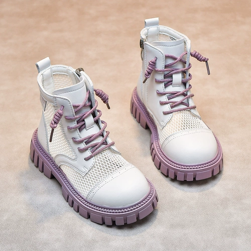 Martens, весенний осенний детский наряд маленькой принцессы, летние дышащие короткие сапоги, детские ботинки, 2023 года