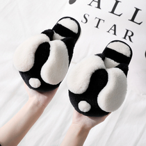 Autumn and winter childrens cotton slippers baby home shoes non-slip cute trendy boys indoor baotou soft bottom plus velvet boy