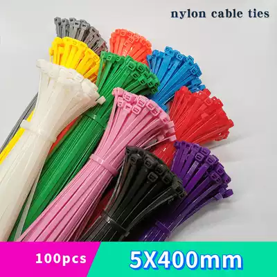 5X400mm color banding tape nylon industrial tie-wrap 100 package width 4 7mm length 40cm strap