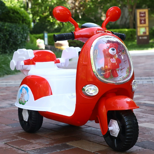 Электрический мотоцикл, детский трехколесный велосипед с аккумулятором для мальчиков и девочек, детская игрушечная машина с сидением с зарядкой, дистанционное управление