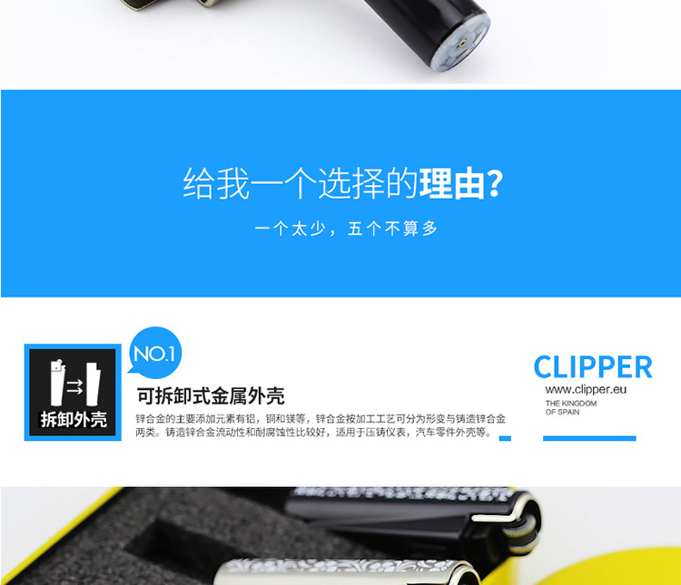 CLIPPER Hộp quà tặng siêu mỏng Kelly có thể được thay thế bằng đá mài mài đá lót nhẹ hơn những chiếc bật lửa độc và lạ