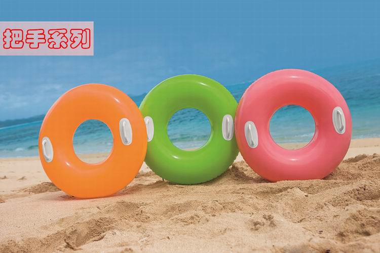 INTEX người lớn chính hãng bơi vòng người lớn tăng dày inflatable phao cứu sinh tay cầm lớn float phao bơi đeo bụng