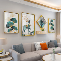 Modern minimalist living room sofa background wall decorative painting Nordic restaurant bedroom wall atmospheric combination mural hanging painting