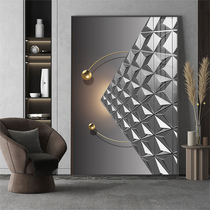 Modern brief Xuan Xuan Decorative Painting Extremely Simple Three-dimensional Vertical Version Hung Painting Sofa Background Wall Floor Painting Atmospheric Murals