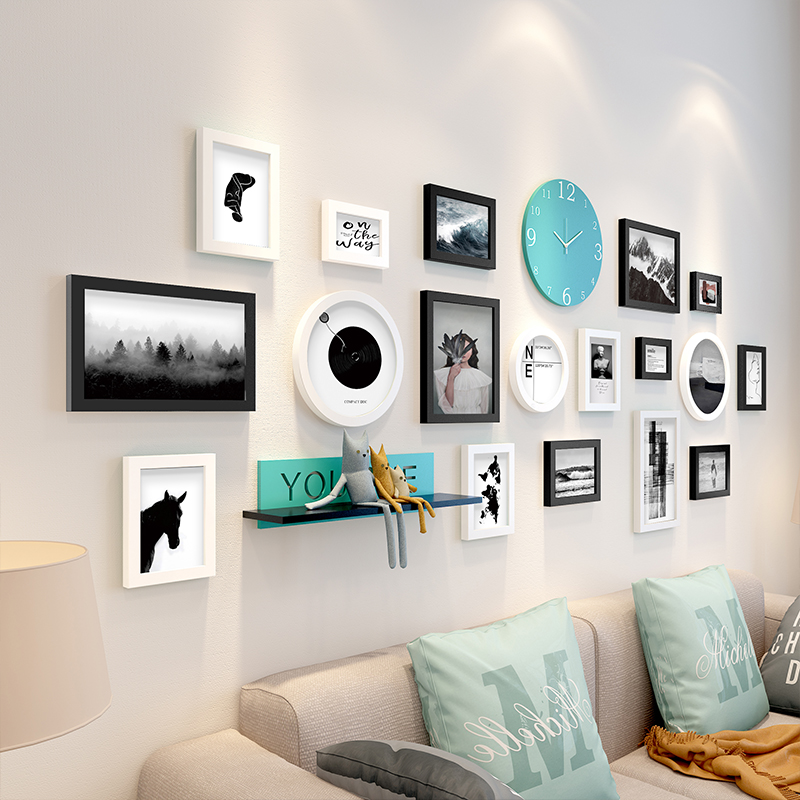 Photo wall decorated with a wall photo frame creative combination bedroom minimalist modern photo album wall photo frame