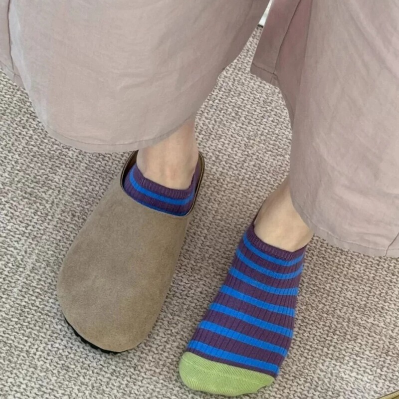 These Socks Are Perfect for Me! Summer French Retro Artistic Sweat-Absorbent Breathable Non-Slip Cotton Boat Socks!