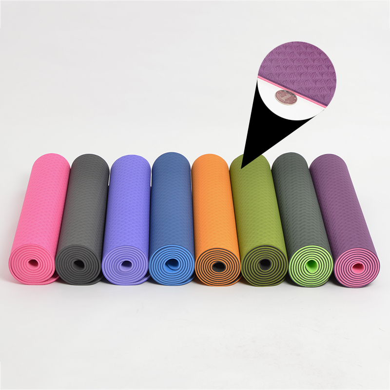 Defective local tyrant mat fitness export high density environmental protection non-slip TPE yoga mat yoga mat yoga mat