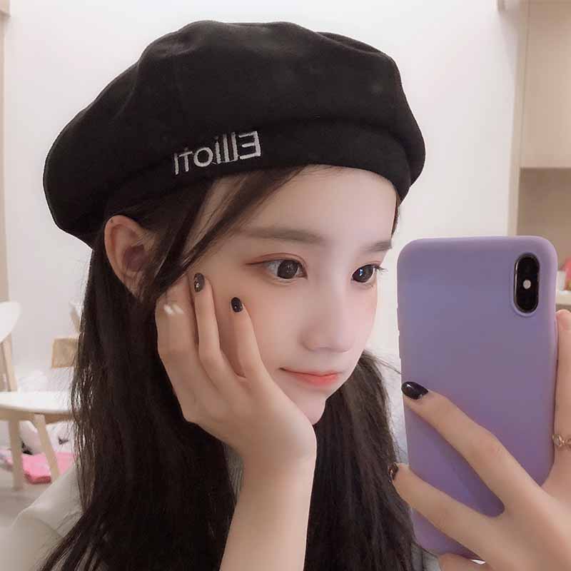 Rosex Tangk suede beret beret woman autumn winter Korean version 100 hitch anise cap Inron Day family painter hat tide