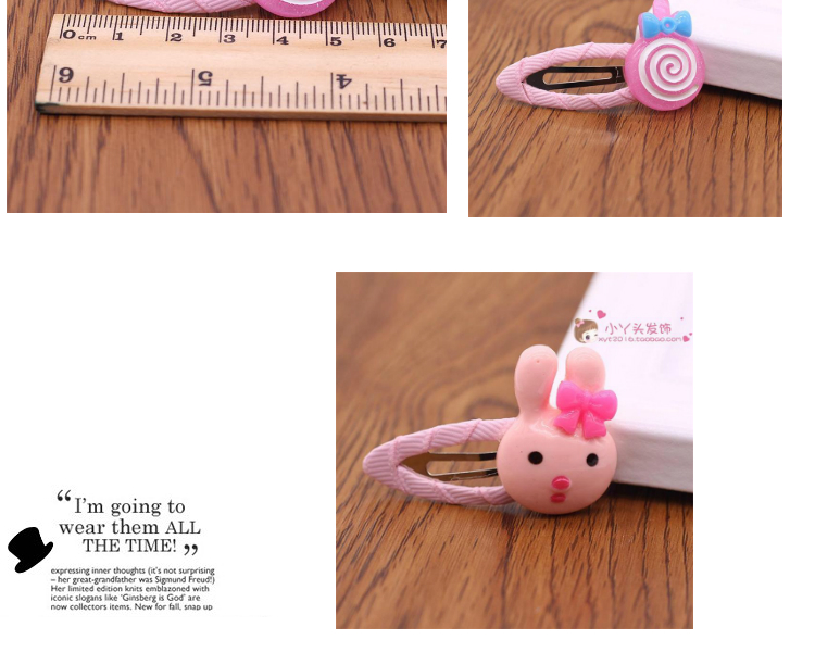 Phiên bản tiếng Nhật và tiếng Hàn của mũ trẻ em hoạt hình động vật nhỏ BB clip kẹp tóc quấn vải không làm tổn thương tóc Phụ kiện tóc bé dễ thương tăng đột biến trâm cài tóc đơn giản