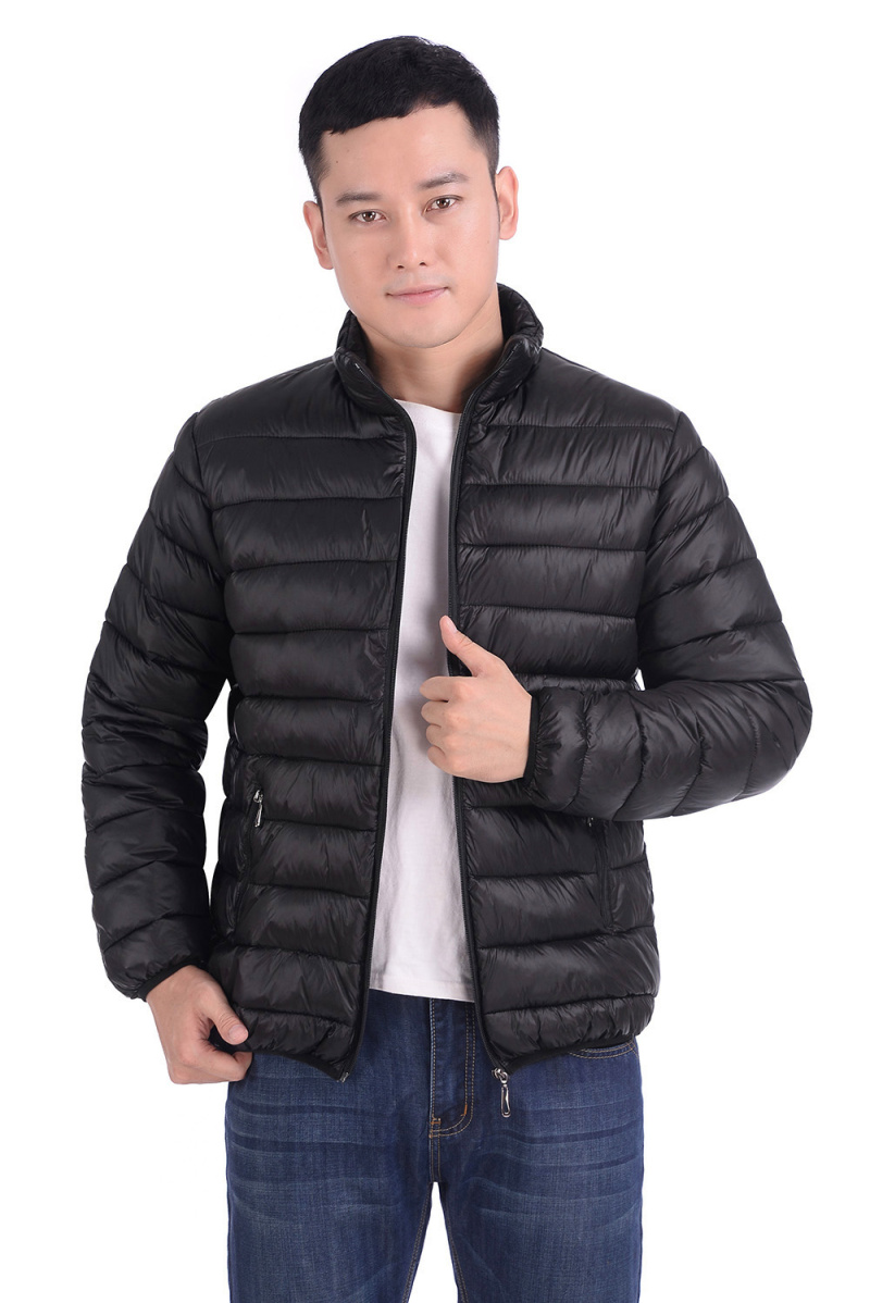 Mùa đông trung niên nam xuống cotton cotton nam cotton cotton cổ áo thanh niên cổ áo kích thước lớn nhẹ mùa đông ngắn áo khoác áo khoác nam đẹp