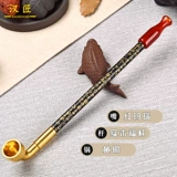 汉匠 Утолщенный белый медный горшок ручной работы и расширение красного агата рта агата Paiguan