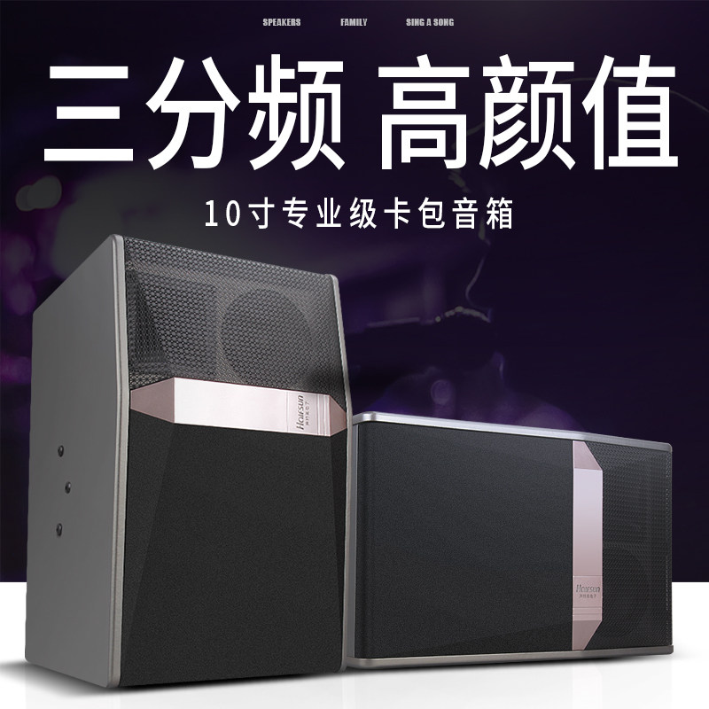HALFSun movie giant K500 three-frequency home ktv box 10 inch speaker karaoke card bag professional audio family ksong conference Dance Studio Bar teaching training power amplifier set