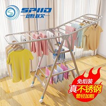 Stainless steel towel rack Floor-to-ceiling towel drying rack Barber shop car wash shop beauty salon bath towel towel drying rack