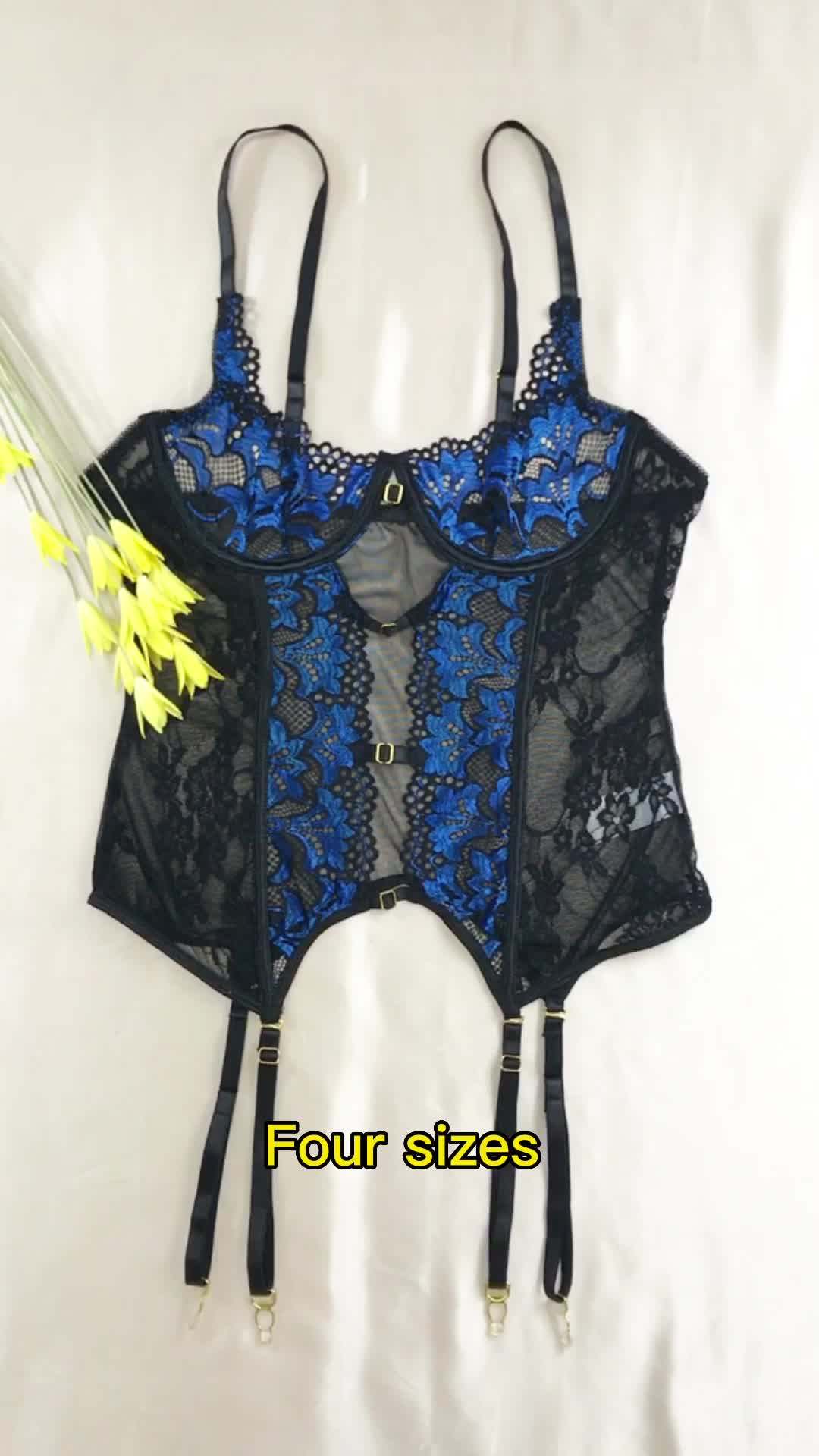 Wholesale Curvy Mature Women See Through Floral Lace Plus Size Sexy