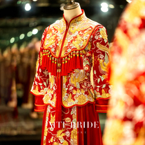 Mantingfang (Hongqing) Xiuhe clothing bride out of the pavilion 2021 new female winter dragon and phoenix coat Chinese wedding dress