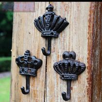 Eurostyle Crown Series Retro Nostalgia Cast-iron Iron Art Wall Hung Wall Decoration Cloak Hook Decorated Hook Wall Deco