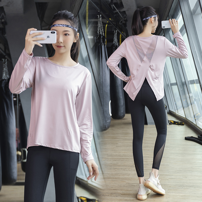 Fitness Room Running Yoga Service Professional High-end Fashion Net Red Loose Temperament Speed Dry Clothes Sports Suit Women Autumn Winter