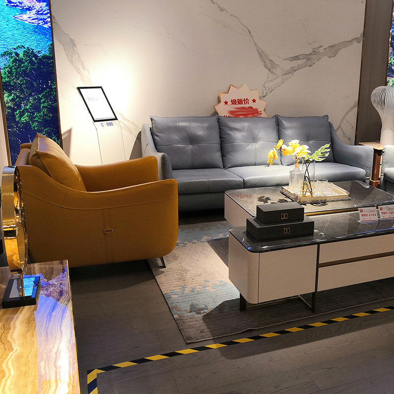 Chihua Shi first class urban series Vasco modern light luxury simple leather living room sofa combination C- 1268