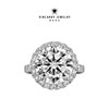 VINCARRY 18K gold cultivated diamond ring women's light luxury artificial diamond niche customized ring